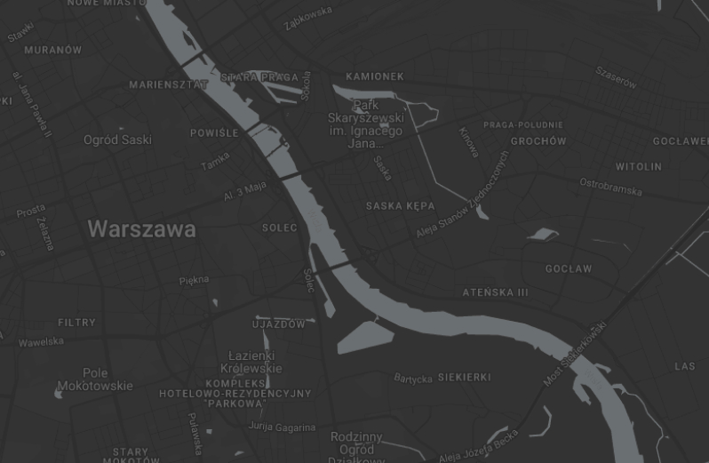 Map of Warsaw